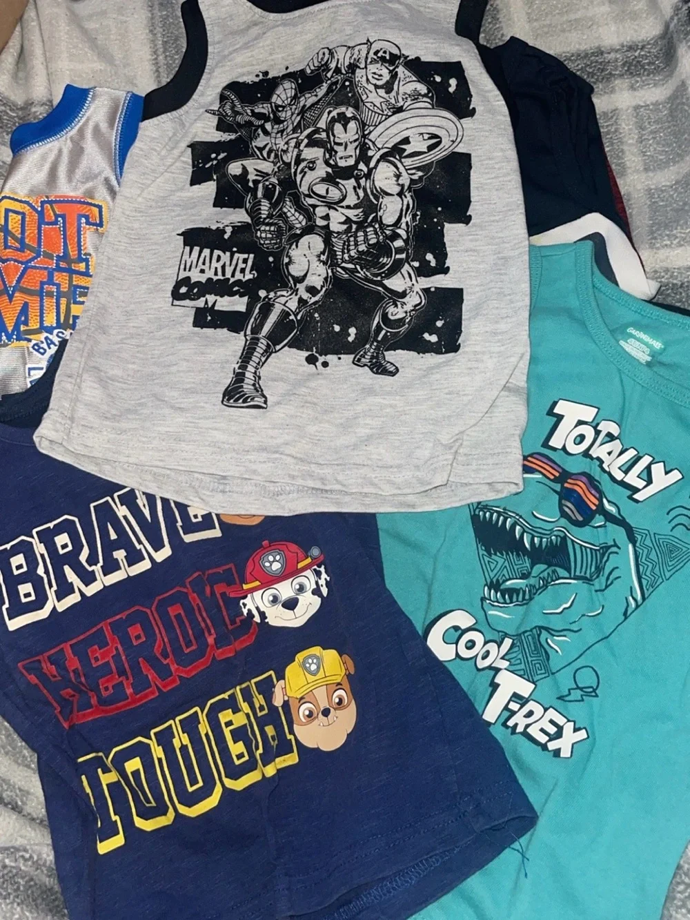 Carter's Kids Tank & Tee Multi-Pack in Blue, Teal, White & Black